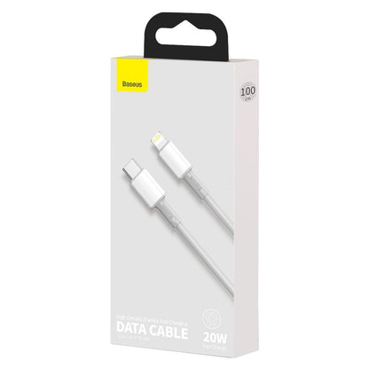 Cavo dati e ricarica USB-C - Lightning intrecciato ad alta densità di Baseus, 20W, 1 m, bianco CATLGD-02