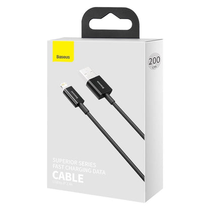 Cavo dati e ricarica USB-A - Lightning Baseus Serie Superior, 20W, 2m, nero CALYS-C01