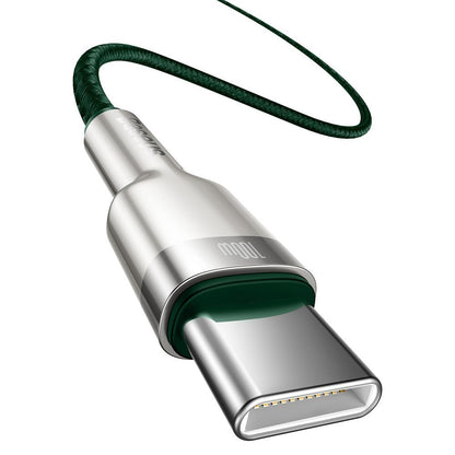 Cavo dati e ricarica USB-C - USB-C Baseus Cafule Metal Series, 100W, 2m, verde CATJK-D06