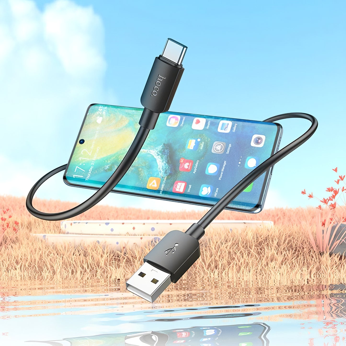 Cavo Dati e Ricarica USB-A - USB-C HOCO X96, 27W, 1m, Nero