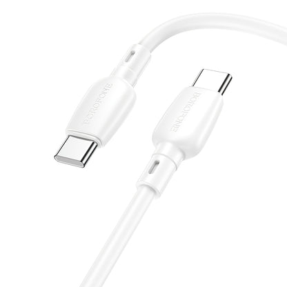 Cavo dati e ricarica USB-C - USB-C Borofone BX93, 60W, 1m, bianco 