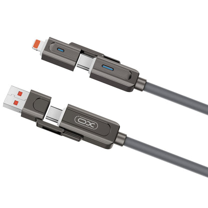 Cavo dati e ricarica USB-C / USB-A - USB-C / Lightning XO Design NB275 2in1, 60W, 1m, nero 