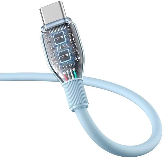 Cavo Dati e Ricarica USB-A - USB-C Baseus Pudding, 100W, 2m, Blu P10355703311-01