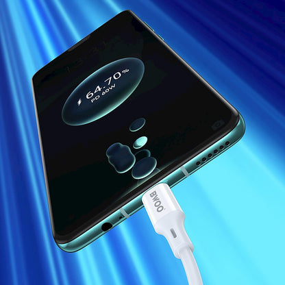 Cavo Dati e Ricarica USB-C - USB-C BWOO X282, 60W, 1m, Bianco