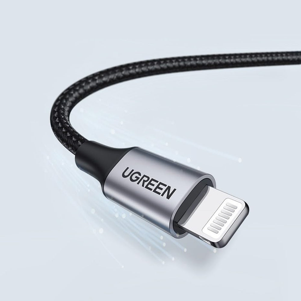 Cavo Dati e Ricarica USB-A - Lightning UGREEN US199, 18W, 1m, Grigio