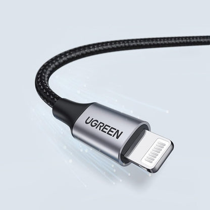 Cavo Dati e Ricarica USB-A - Lightning UGREEN US199, 18W, 1m, Grigio