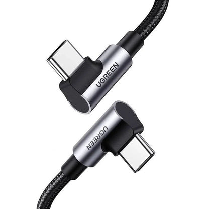UGREEN US335 Angled USB-C to USB-C Data and Charging Cable, 100W, 2m, Black