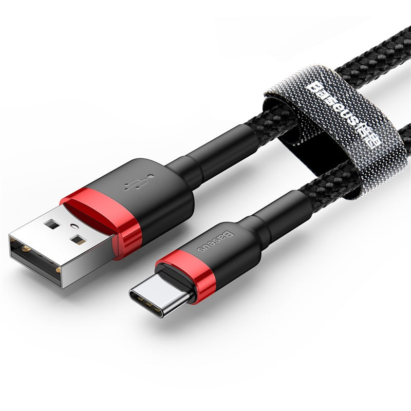 Cavo Dati e Ricarica USB-A - USB-C Baseus Cafule, 18W, 3m, Rosso CATKLF-U91