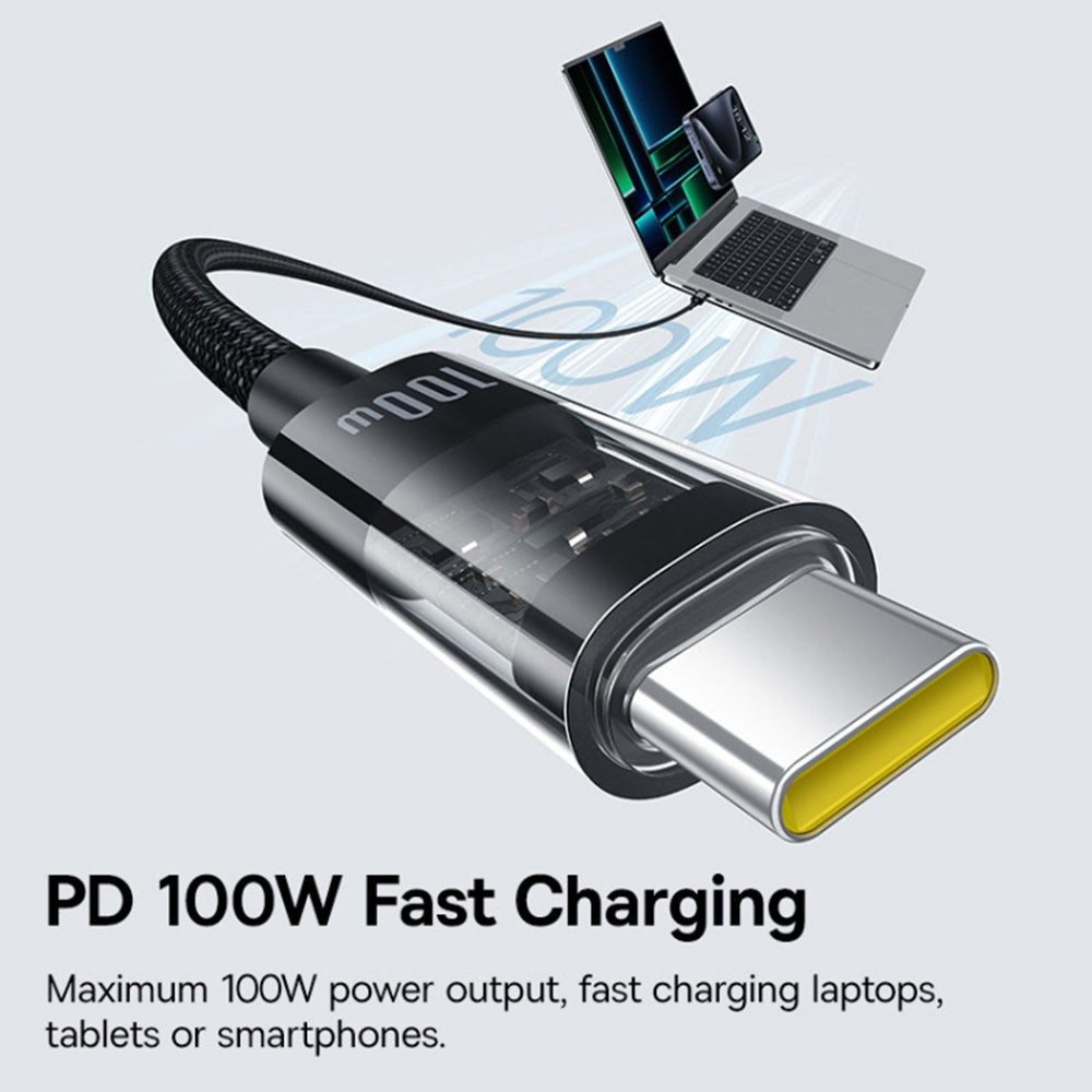 Cavo Dati e Ricarica USB-C - USB-C Baseus Gem, 100W, 2m, Nero P10373000111-01