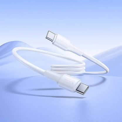 Cavo Dati e Ricarica USB-C - USB-C HOCO X120, 60W, 1m, Bianco