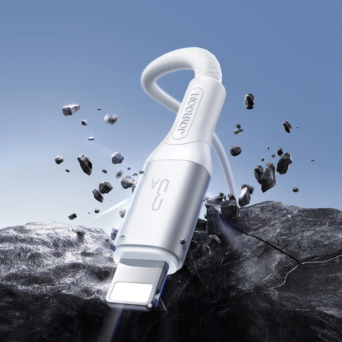 USB-A to Lightning Data and Charging Cable Joyroom S-A28 Flash, 18W, 2m, White