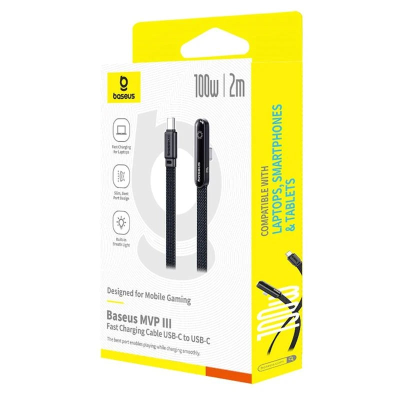 Cavo Dati e Ricarica USB-C - USB-C Baseus MVP 3, 100W, 2m, Nero P10382500121-01