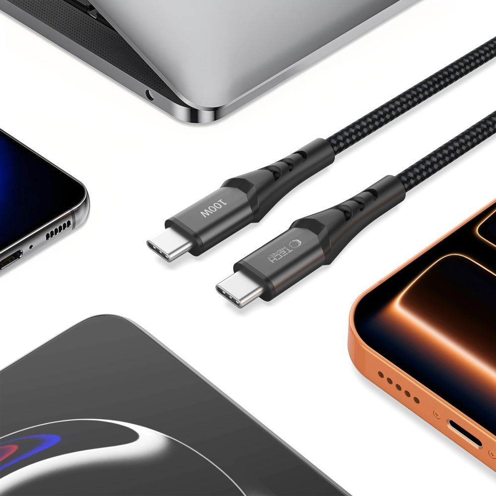 Cavo Dati e Ricarica USB-C - USB-C Tech-Protect UB11T Ultraboost, 100W, 2m, Nero