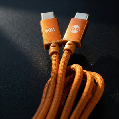 Cavo Dati e Ricarica USB-C - USB-C Forever Saffron, 60W, 1m, Arancione