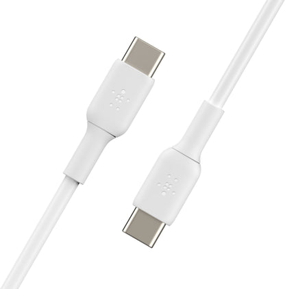 Cavo Dati e Ricarica USB-C - USB-C Belkin BoostCharge, 60W, 1m, Set 2 pezzi, Bianco CAB003bt1MWH2PK