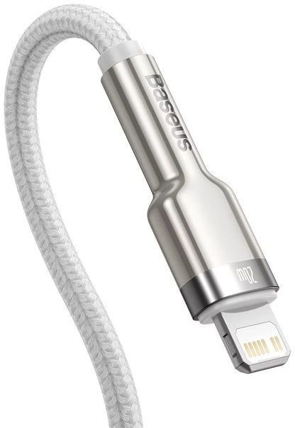 Cavo Dati e Ricarica USB-C - Lightning Baseus Cafule Metal Series, 20W, 2m, Bianco CATLJK-B02
