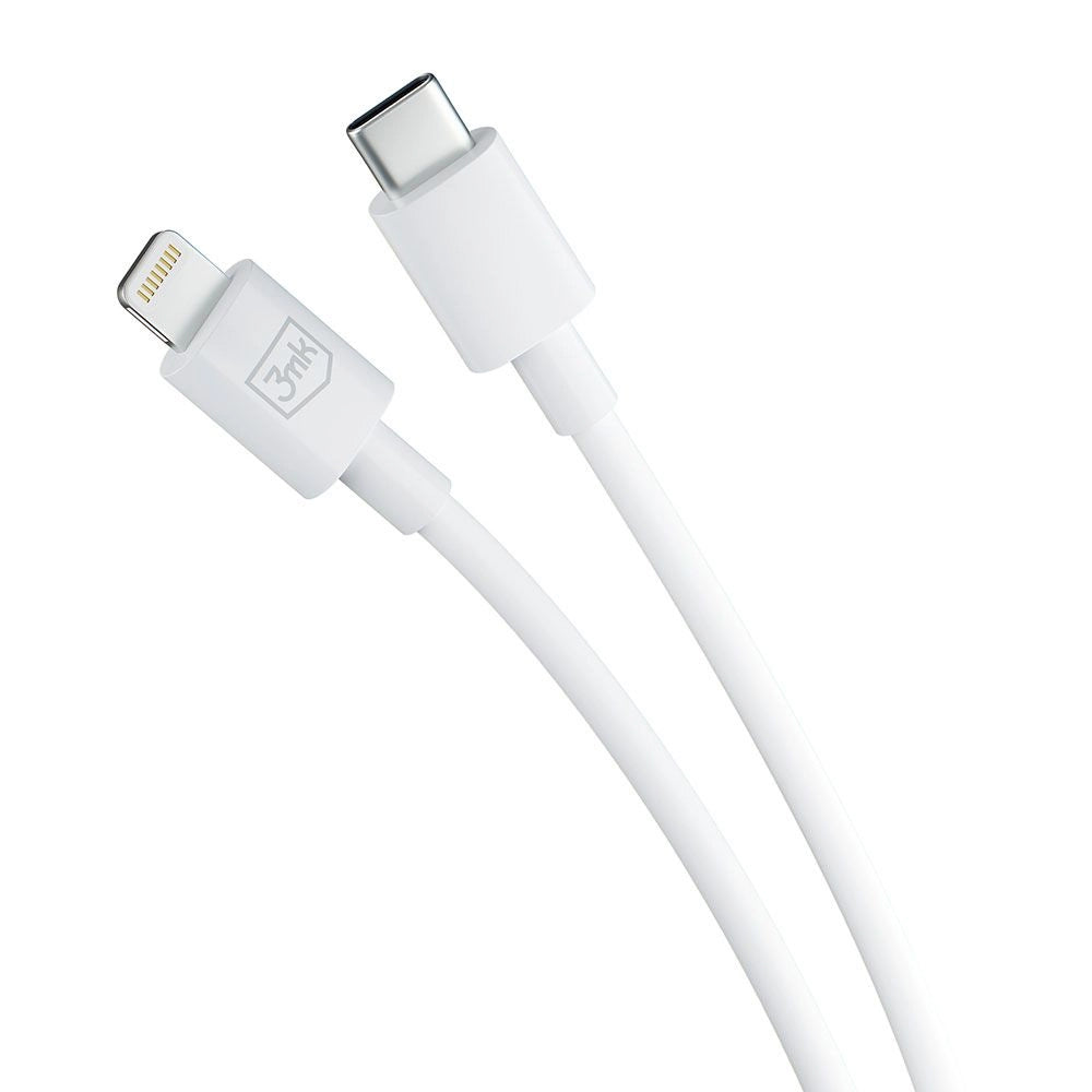 Cavo dati e ricarica USB-C - Lightning 3MK Hyper, 20W, 1,2 m, bianco 