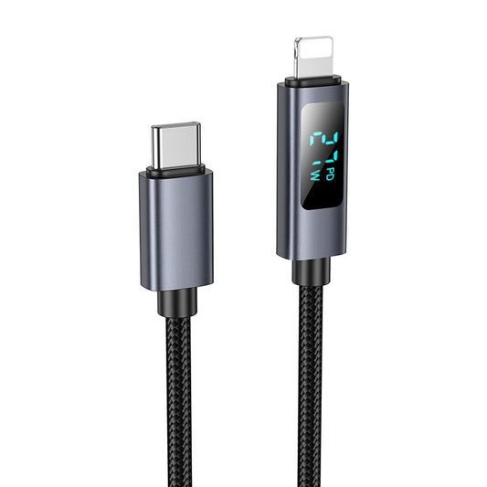 Cavo Dati e Ricarica USB-C - Lightning HOCO Display X112, 27W, 1m, Nero