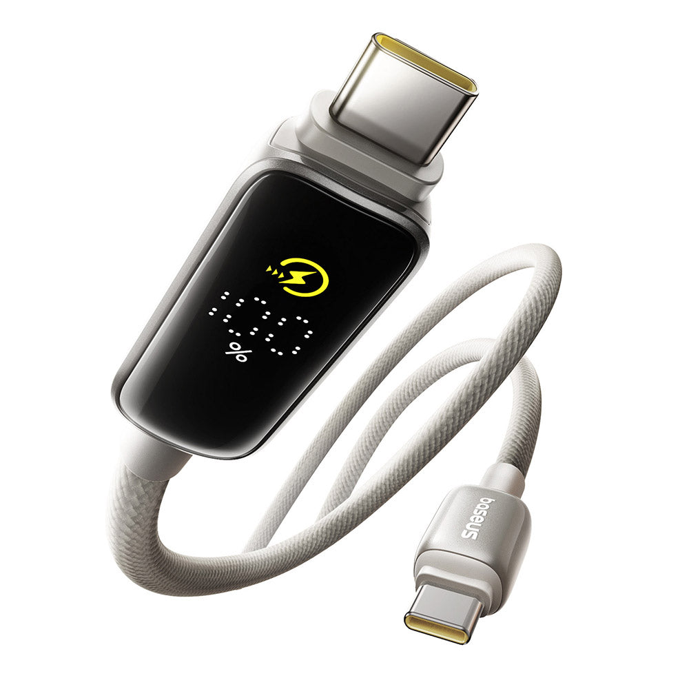 USB-C Data and Charging Cable - USB-C Baseus Vipow Display, 100W, 1m, Gray P10381802851-00
