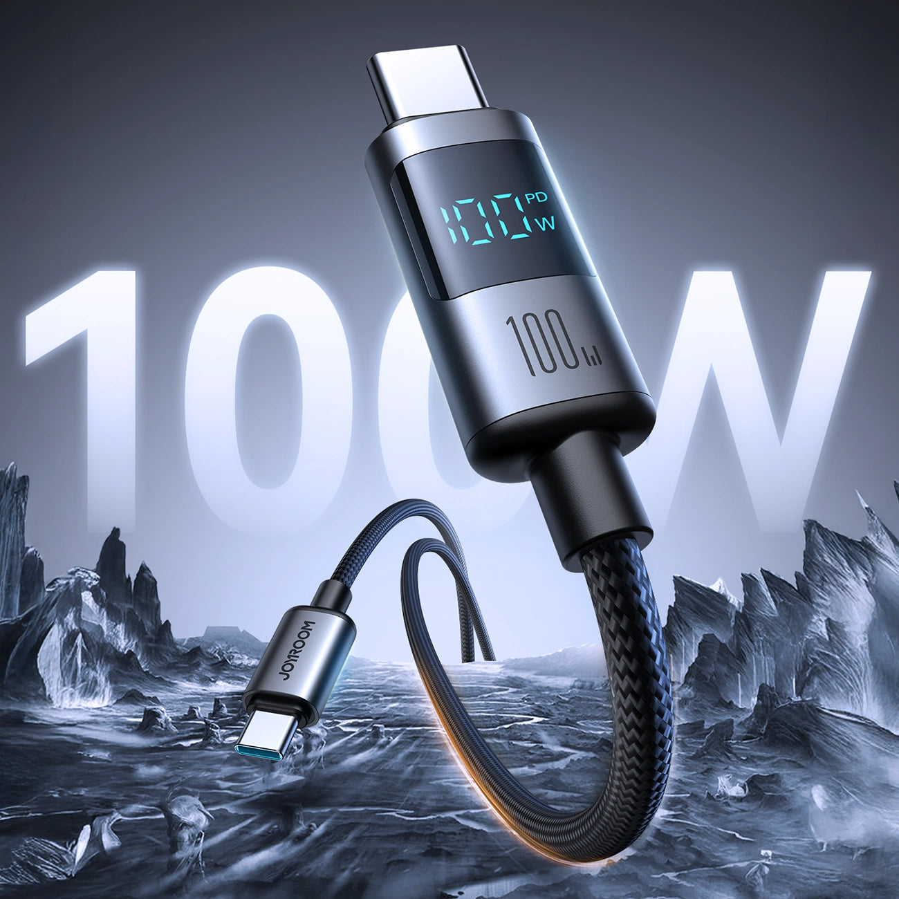 Cavo Dati e Ricarica USB-C - USB-C Joyroom S-A16 Pro Prism Display, 100W, 1.2m, Nero