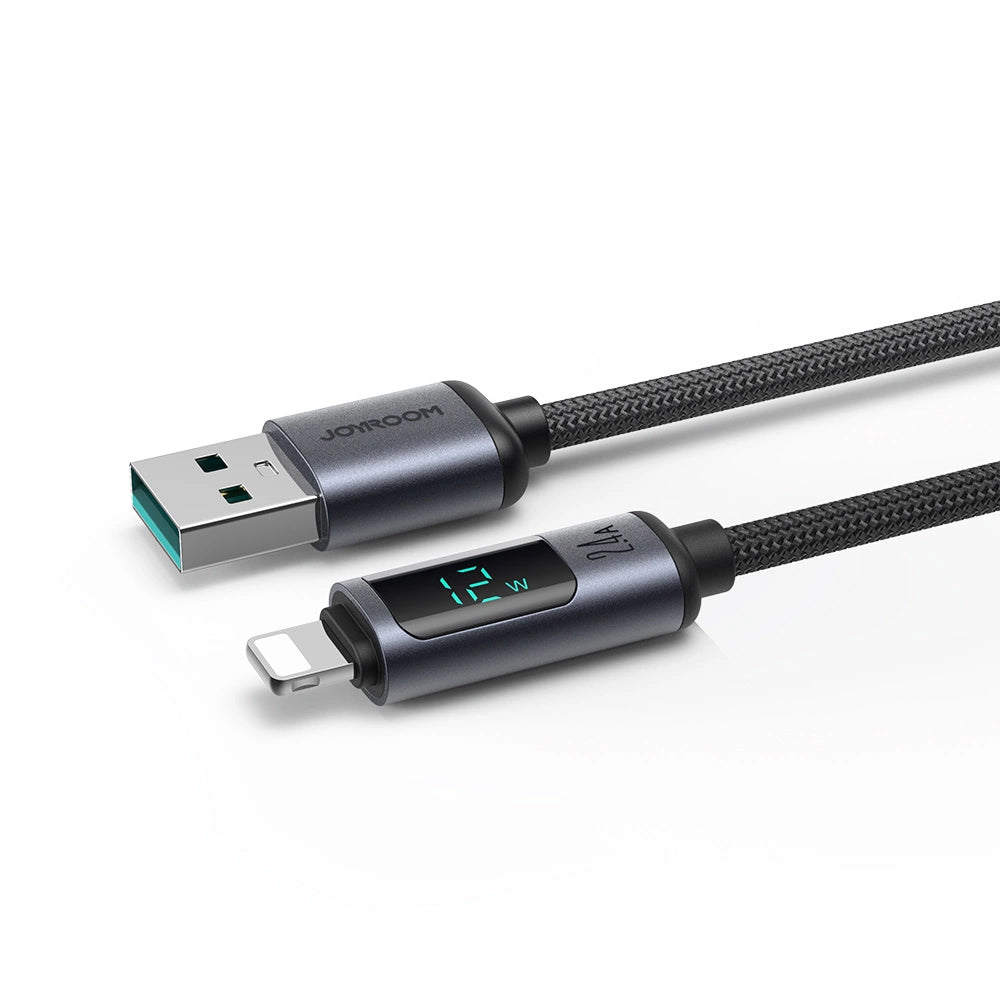 Cavo Dati e Ricarica USB-A - Lightning Joyroom S-A16 Prism Display, 12W, 1.2m, Nero