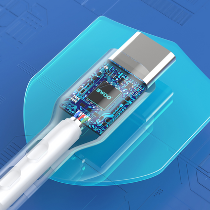 Cavo Dati e Ricarica USB-A - USB-C BWOO X172C, 60W, 1m, Bianco