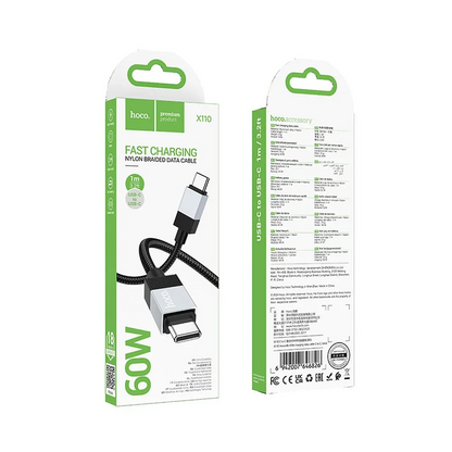 Cavo Dati e Ricarica USB-C - USB-C HOCO X110, 60W, 1m, Nero
