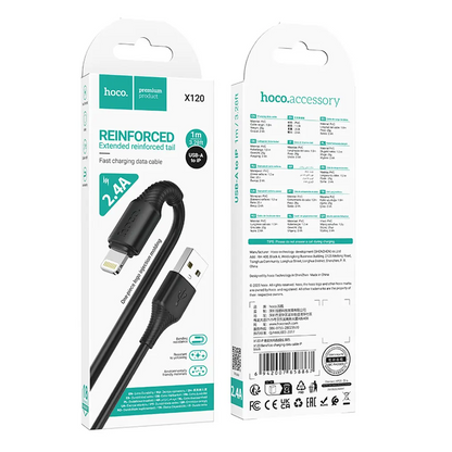 Cavo Dati e Ricarica USB-A - Lightning HOCO X120, 18W, 1m, Nero
