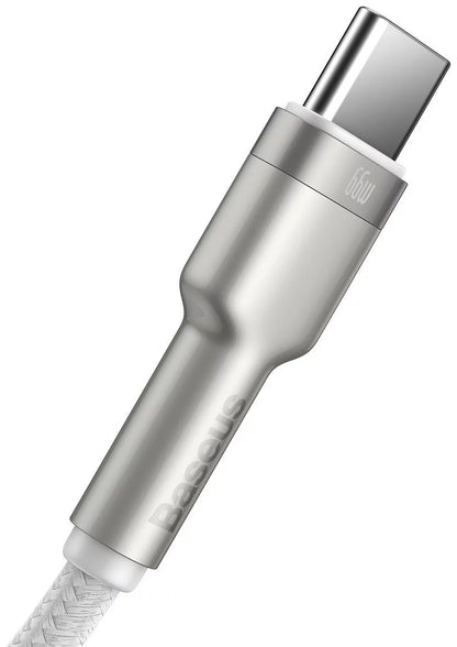 Cavo dati e ricarica USB-A - USB-C Baseus Cafule Metal Series, 66W, 1m, bianco CAKF000102