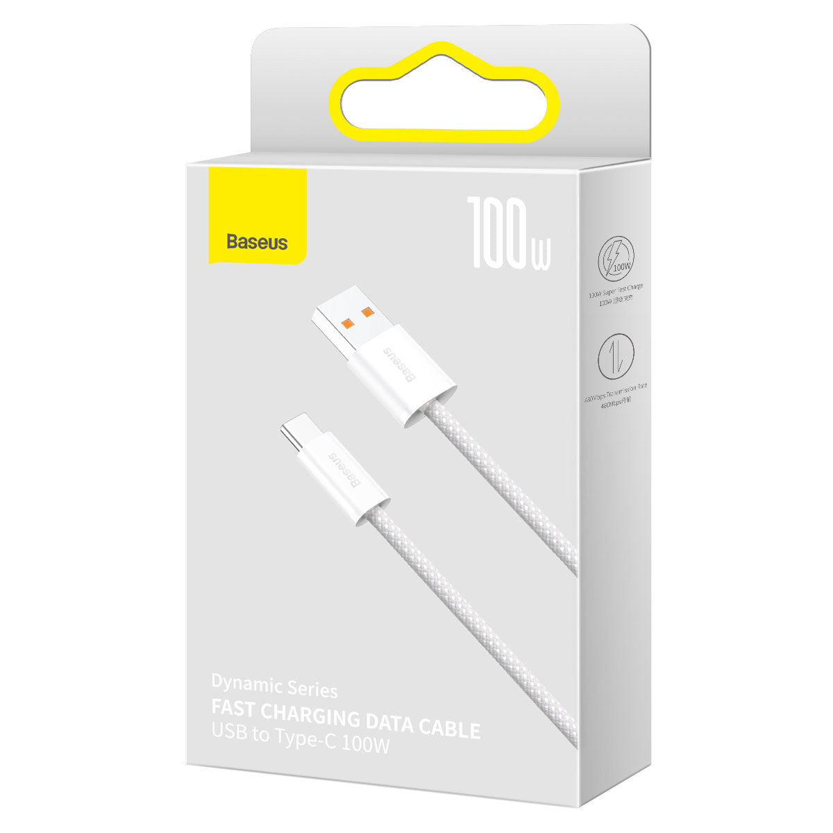 Cavo dati e ricarica USB-A - USB-C Baseus Dynamic Series, 100W, 2m, bianco CALD000702