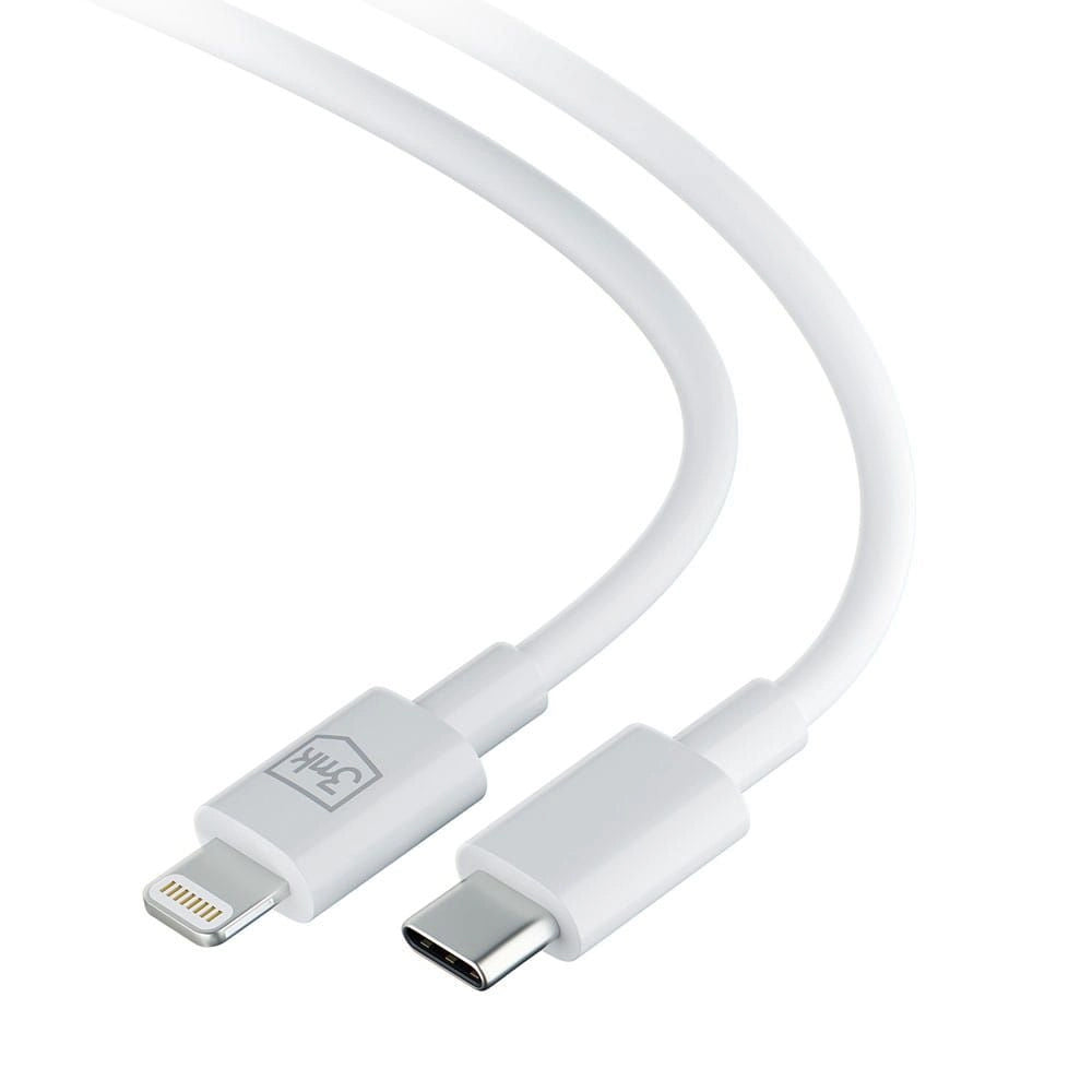 Cavo dati e ricarica USB-C - Lightning 3MK Hyper, 20W, 1,2 m, bianco 