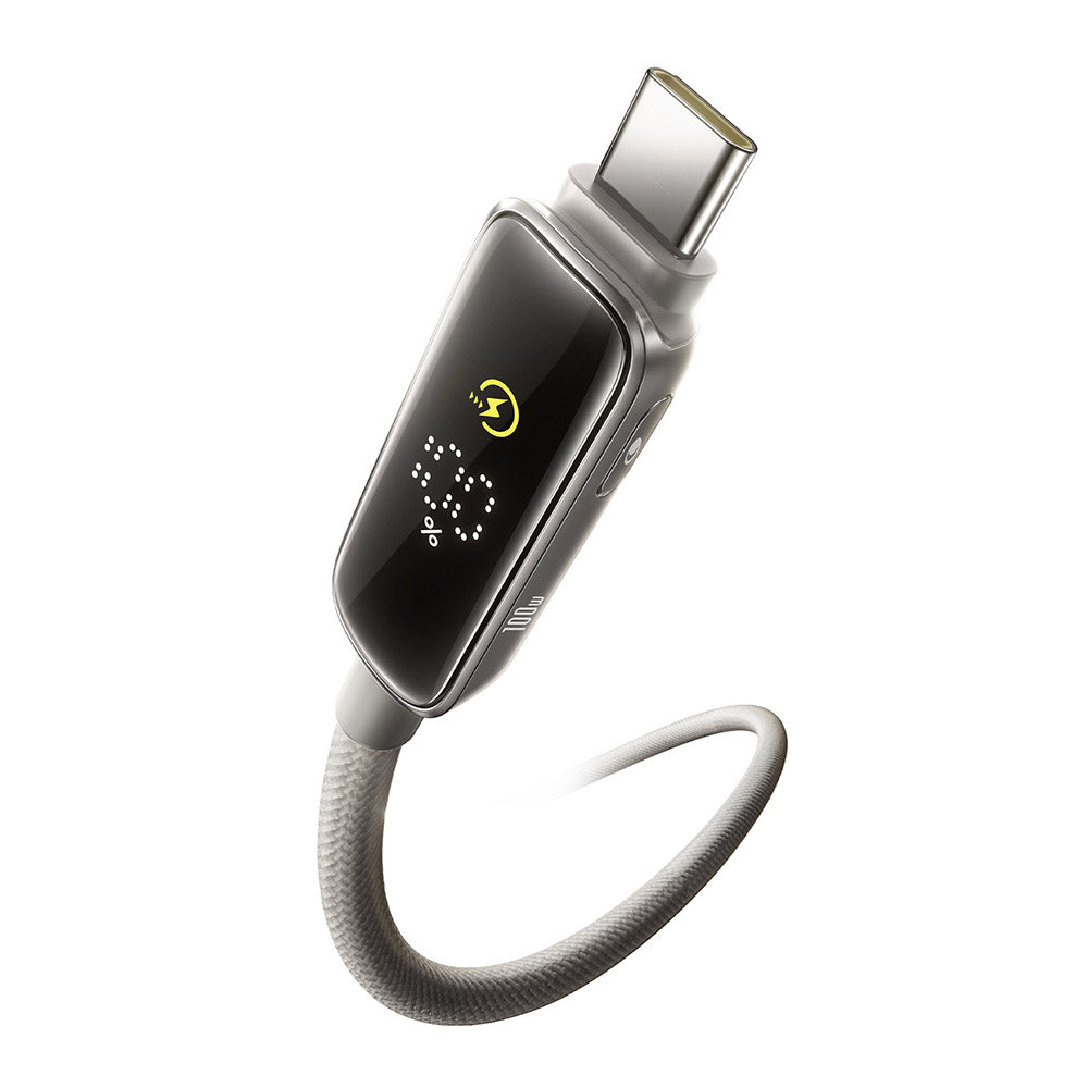 USB-C Data and Charging Cable - USB-C Baseus Vipow Display, 100W, 1m, Gray P10381802851-00