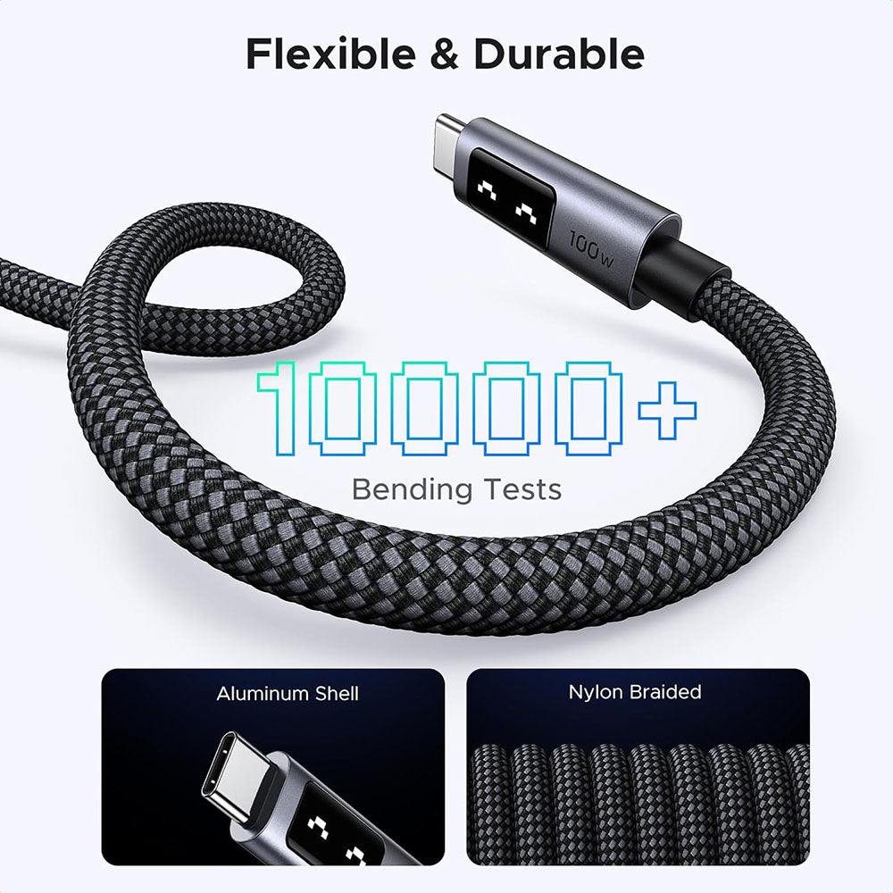 USB-C Data and Charging Cable - USB-C UGREEN L509, 100W, 2m, Gray