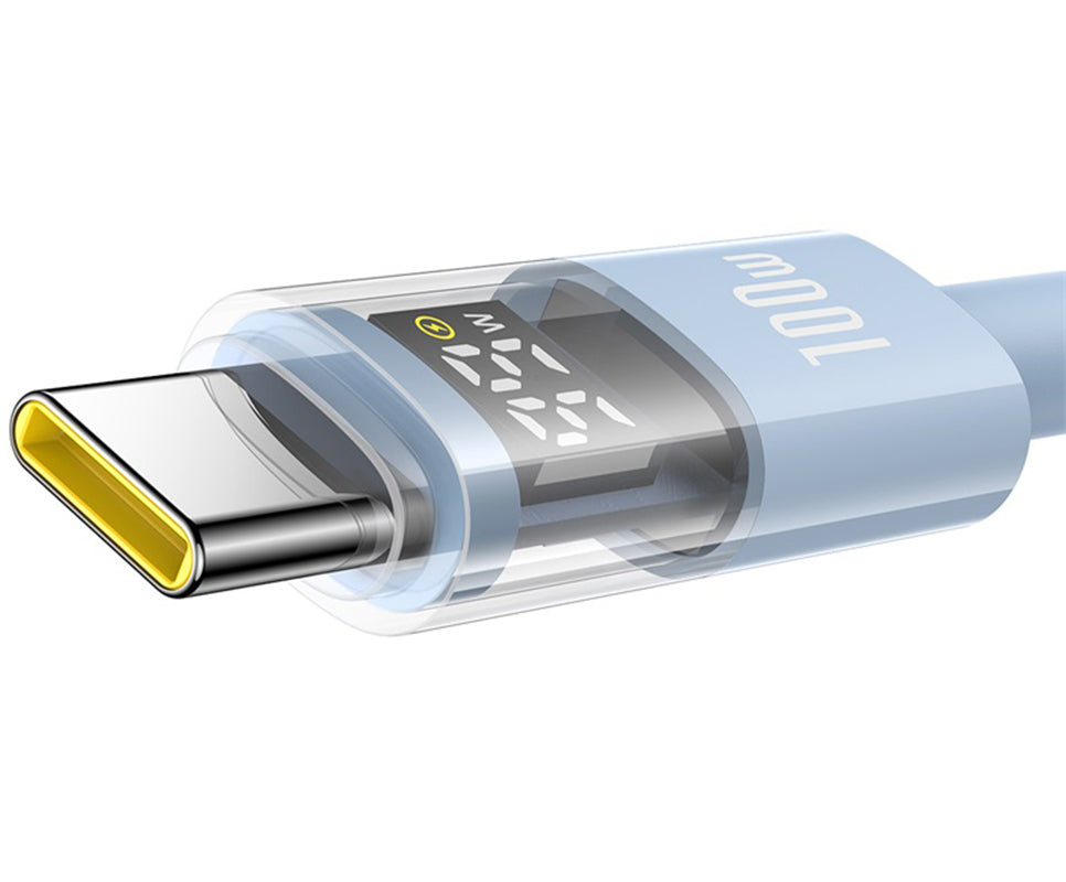 Cavo Dati e Ricarica USB-A - USB-C Baseus Display 2, 100W, 2m, Blu P10382701311-01