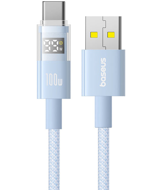 Cavo Dati e Ricarica USB-A - USB-C Baseus Display 2, 100W, 1m, Blu P10382701311-00