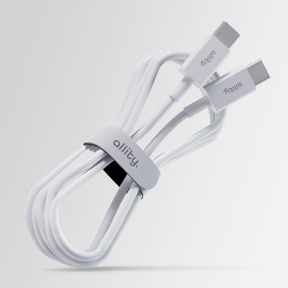 Cavo Dati e Ricarica USB-C - USB-C Allity. AUC-03, 100W, 2m, Bianco