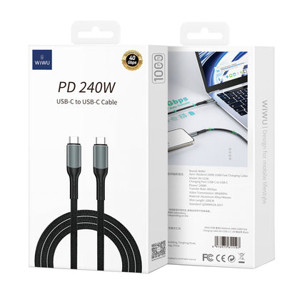 Cavo Dati e Ricarica USB-C - USB-C WiWu Wi-C036, 240W, 1m, Nero