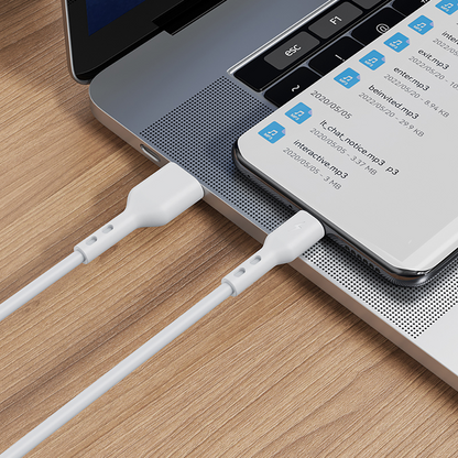 Cavo Dati e Ricarica USB-A - USB-C BWOO X172C, 60W, 1m, Bianco