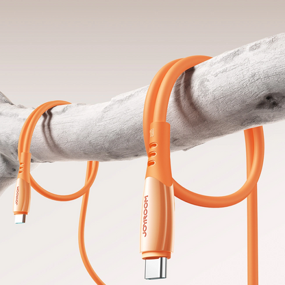 Cavo Dati e Ricarica USB-C - USB-C Joyroom S-A59 Vibrant, 60W, 1.2m, Arancione