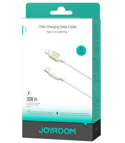 Cavo Dati e Ricarica USB-C - Lightning Joyroom S-A53, 30W, 1.2m, Beige