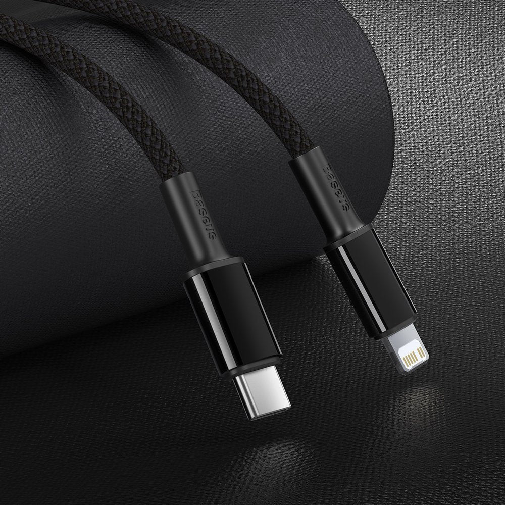 Cavo dati e ricarica USB-C - Lightning intrecciato ad alta densità di Baseus, 20W, 1m, nero CATLGD-01