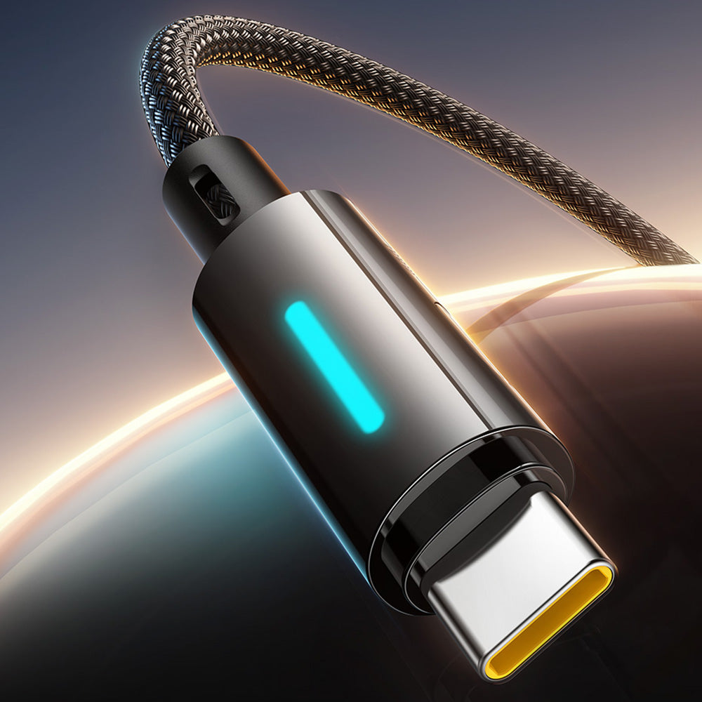 Cavo Dati e Ricarica USB-A - USB-C Baseus Lit Button Control, 100W, 2m, Nero P10379002121-01