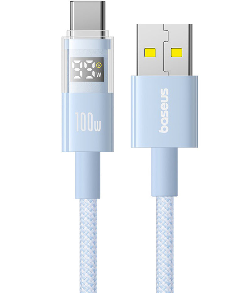 Cavo Dati e Ricarica USB-A - USB-C Baseus Display 2, 100W, 2m, Blu P10382701311-01