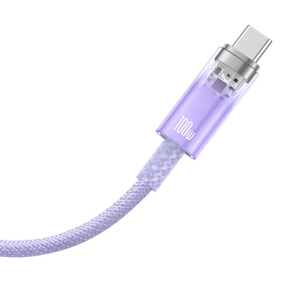 Cavo Dati e Ricarica USB-A - USB-C Baseus Explorer, 100W, 1m, Viola CATS010405