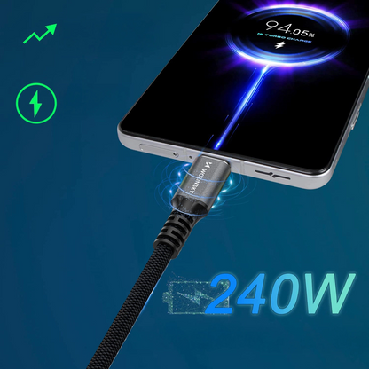 Cavo Dati e Ricarica USB-C - USB-C WZK WPS-UY42S, 240W, 2m, Nero