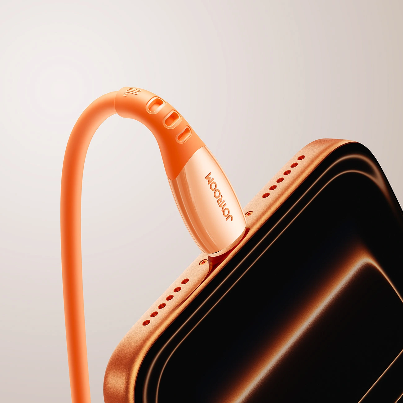 Cavo Dati e Ricarica USB-C - USB-C Joyroom S-A59 Vibrant, 60W, 1.2m, Arancione