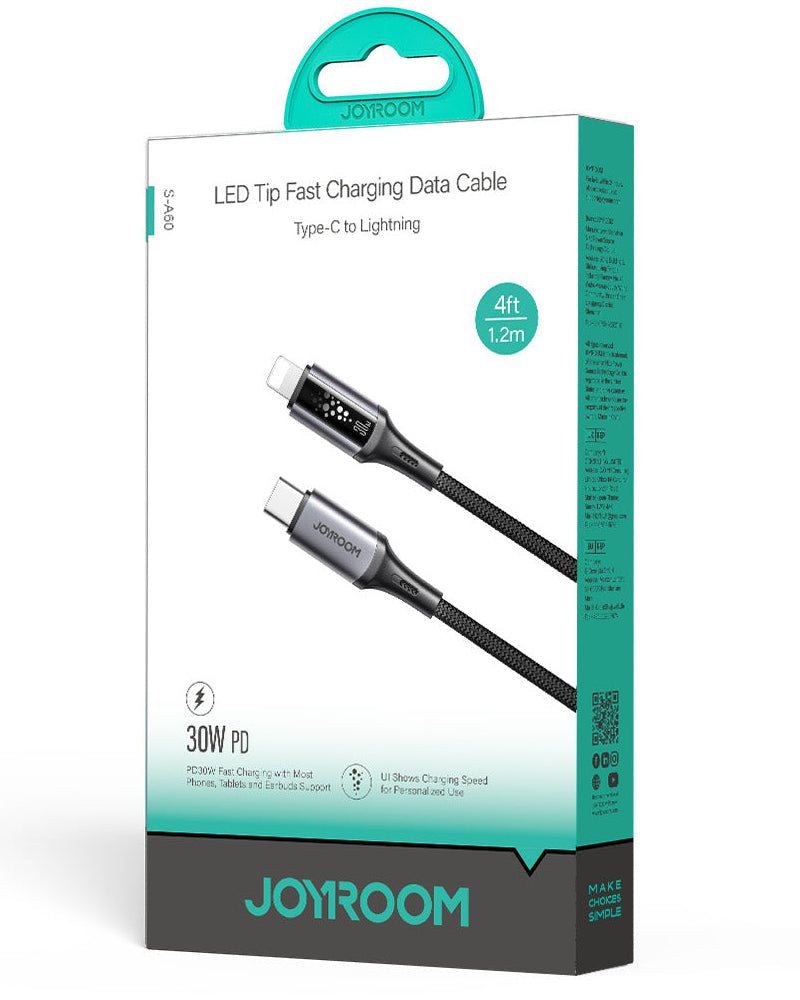 Cavo Dati e Ricarica USB-C - Lightning Joyroom S-A60 StarTalk, 30W, 1.2m, Nero