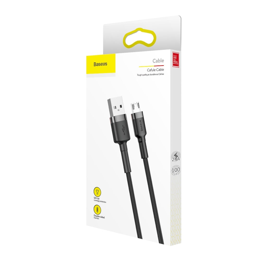 Cavo dati e ricarica USB-A - microUSB Baseus Cafule, 18W, 1m, grigio CAMKLF-BG1