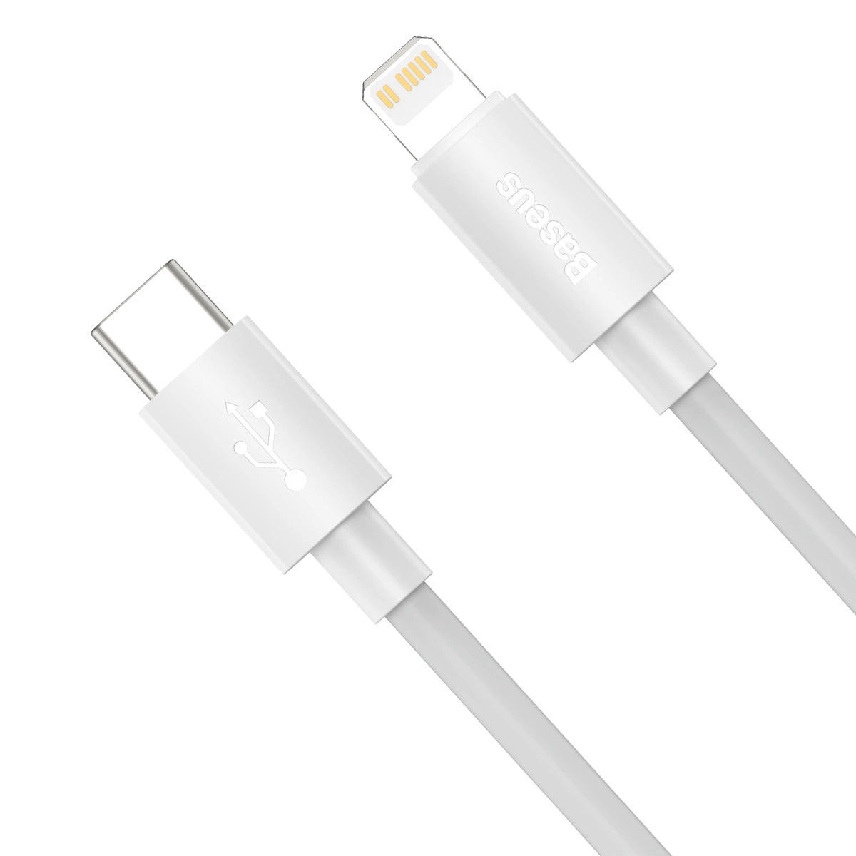 Baseus Simple Wisdom Cavo di ricarica e dati USB-C - Lightning Simple Wisdom, 20W, 1,5 m, Set 2 pezzi, bianco 