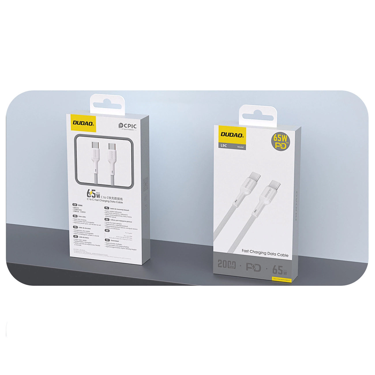 Cavo Dati e Ricarica USB-C - USB-C Dudao L9C, 65W, 1m, Bianco